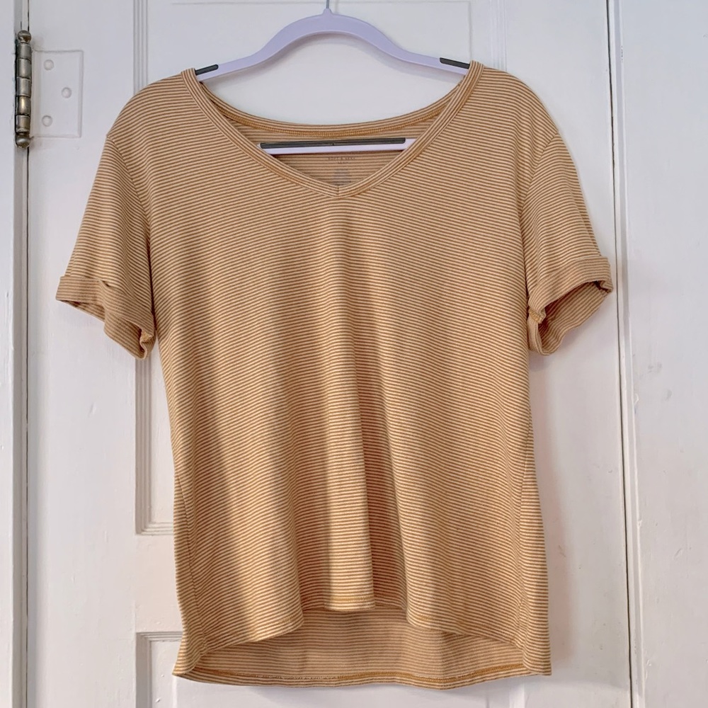 American eagle relaxed v-neck striped T-shirt